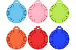 Xinzistar 6 Stück Dosendeckel für Hundefutter Katzenfutter Tierfutter Silikon Universal Deckel für Futteraufbewahrung Tierfutterdosen