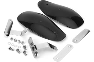 ARAMOX Motorcycle Hand Wind Guards 10mm/0.4in Universal Motorcycle Hand Guard Wind Deflector Protector Motorbike Hand Guards Shield Powersports Protective Gear Bracket(Black)