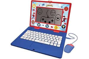 Lexibook, Spidey et Ses Incroyables Amis, Ordinateur Portable éducatif français/Anglais, Jouet pour Enfants, 170 activités pour Apprendre, Jeux et Musique, Grand écran, Rouge/Bleu, JC599SPi1