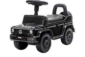 Bandits & Angels Rutschauto Laufwagen Mercedes Benz G350D Schwarz ab 1 Jahr für Jungen und Mädchen – Fördert die Motorik – Laufwagen 24 cm – Laufwagen in Schwarz