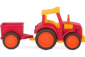 BATTAT Wonder Wheels Ciągnik z przyczepą, czerwony, VE1018Z