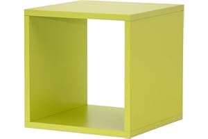 MeMi Me620VE Cubo, Legno, Verde Acido, 35x35x35 cm