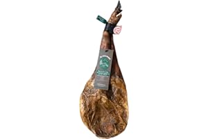7 BELLOTAS 7B PREMIUM Jambon d'Épaule 50% Race Ibérique | Fabriqué à partir de Porcs Ibériques Nourris aux glands et Processus de Curation Naturelle | Jamon Iberico Bellota Espagnol | 20 Mois (Avec os + 5 Kg.)