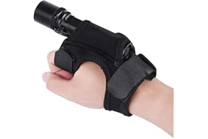 DONGKER Custodia Torcia Tattica,Fondina Torcia subacquea per Guanti,Supporto per Torcia Portatile da Polso o Braccio per Campeggio Escursionismo