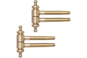 Gedotec - Cerniera per porta, con testa decorativa, misura Oramics - Cerniera per porte interne e bacchette porta in legno, 2 pezzi, colore: nero opaco