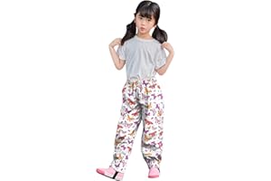 CPIDAH Girls Rain Pants Waterproof Trousers for Kids Toddlers Boys Mud Dirty Proof Bottoms Unisex Kid's Rain Trousers Waterproof Rain Over Trousers Childrens Boys Rainwear 1-10 Years