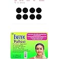 Eyetex Pallavi Sticker Bindi/Pottu|Round|Aloe Vera & Papaya Extracts|Breathable Non-Irritating Velvet Fabric| (Black, P0-15 mm)