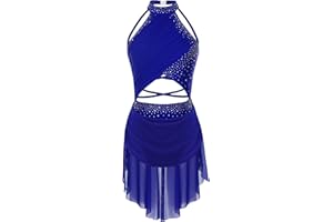 iiniim Donna Abito da Ballo Latino Americano Danza Vestito da Ballo Samba Rumba Jazz Salsa Tango ChaCha Abito da Spettacolo Dancewear
