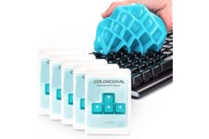 COLORCORAL Keyboard Cleaner Cleaning Gel Car Laptop Cleaner Keyboard Cleaning Dust Cleaner for Clean Keyboard PC Tablet Computer Car Air Vents(Blue 5Pack)