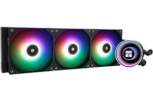 Thermalright Frozen Notte 360 Noir ARGB V2 Refroidisseur de processeur de refroidissement par eau,convient pour AMD :AM4/AM5, Intel LGA 1851/1700/115X/1200/2011