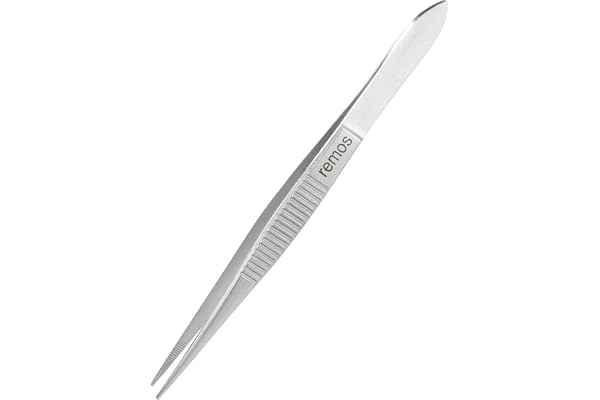 REMOS Pince à échardes en acier inoxydable avec pointe dentelée - 8 cm