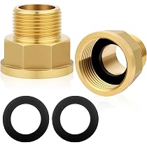Flintronic 2 Pezzi Riduttore In Acciaio 304 – Adattatore 3/8 X 1/2 Con Anelli Di Tenuta Per Gas E Acqua