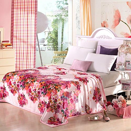 Korean Style flowers/Floral Keep Warm Thickened Polyester Blankets-Q 150*200cm(59x79inch)