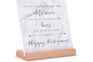 NIYEWSOR Retirement Gifts for Women Men, Acrylic Plaque - Retirement Gifts, Happy Retirement Gifts for Colleague, Friends, Boss, Nurse, Teater, Coworkers