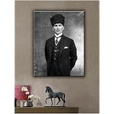 Lona Sanat Atat&uuml;rk Temalı Kanvas Tablo;Karışık 40 X 60