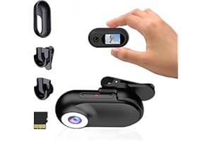 Xilecam Mini Action Cam1080P und 32 GB Speicherkarte Helmkamera Motorrad Bodycam Mini Kamera Multifunctional Accessories Body Cam（Mattschwarz）