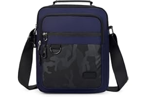 VOLGANIK ROCK Cross Body Bag Lightweight Nylon Small Shoulder Bag for Men With Multi Pockets Medium Messenger Bag for Work, Travel, Dog Walking Gift