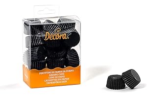 Decora, 0339640 Moules à Bonbons Noir, Moules Pratiques pour Cuire, présenter et Offrir des Bonbons, Résistent jusqu'à 220 °, en Blister Pratique.
