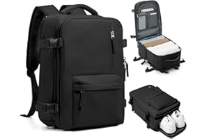 SZLX Zaino Ryanair 40x30x20 Sottovuoto Bagaglio a Mano 40x20x25 Donna Zaino da Viaggio 40x30x20 Wizzair Borse da Cabina per Easyjet 45x36x20 Uomo per Laptop 14 Pollici con Porta USB e Porta Scarpe