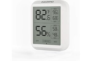 Inkbird ITH-20 Inomhustermometrar Hygrometer med LCD-scherm | Rumstermometer för växthus, reptil, vivarium inkubator, hem, ko