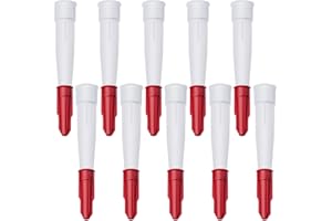 VACUBXBY Cartridge Tips Transparent Silicone Nozzles Pack of 10 Silicone Syringe with Red Nozzles Caps Sealant Tool Silicone Cartridges Kitchen Household