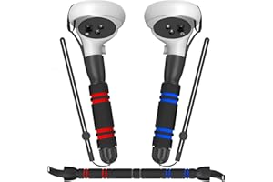 YOGES Griffanbausätze kompatibel mit Oculus Quest 2 Controller Zubehör, VR Gorilla Tag Lange Arme Doppelverlängerungsgriffe kompatibel mit Meta Quest 2 für Beat Saber Supernatural und mehr VR-Spiele