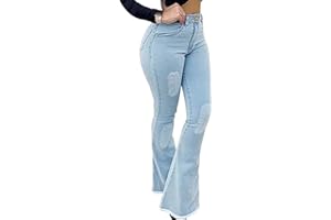 PEUIGNAO Flare Vaqueros Campana Mujer Cintura Alta Skinny Bootcut Jeans Tiro Alto Mujer Tejanos Pantalon Vaquero Pitillo Mujer Jean Mujer Pantalones Denim Mujer Fit Jeans Acampanados Talle Alto Slim Mujer