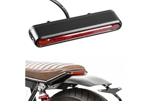 ‎EVERMOTOR evermotor Motorcycle Rear Light LED, E24 E-Approved for Motorcycles, E-Bike Bicycle, 6-58 V, Rear Light with Brake Light, StVZO Approved, 50 mm/80 mm Mounting Holes, 1000 mm Cable, IPX67 Waterproof