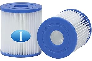woejgo Pool Filter Type I for Bestway, Size 1 Pool Spa Filter Cartridges Replacement, Hot Tub Filter Cartridge Type 1, 2Pcs