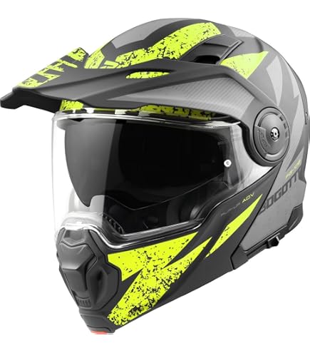 Bogotto FG-102 Duo Fiberglas Enduro Klapphelm, weiß, 2XL (63/64