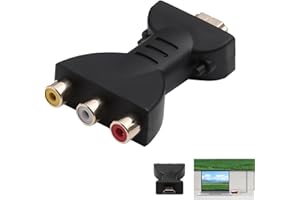 KSYWYDU HDMI to AV Converter Portable, HDMI to RCA Adapter with Red White Yellow AV Output, Supports 720p 1080i 1080p Video & Audio Component Composite Converter for HDTV, DVD, Projector, Home Theater Systems
