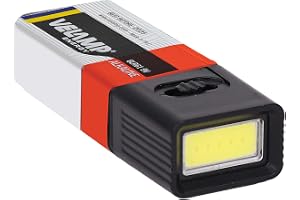 Velamp SNICKER: 50 Lumen COB LED-fackla med 9V batteri