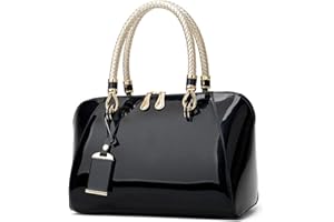 NICOLE & DORIS Fashion Women Handbag Patent Leather Bags Designer Top-handle Bags Shoulder Bags Crossbody Bag Elegant Clutches Evening Bags