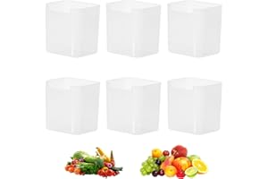 DULYNVA 6 Pezzi Organizer Frigorifero, Organizer Cucina, Contenitori Frigo Trasparente,Contenitori Frigorifero Organizer, per Cucina Dispensa Armadietti