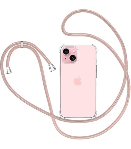 Yirlbey Cover con Cordino Orologi per iPhone 15 Pro Max 6,7, Morbido Silicone Custodia con Aesthetic Leopardata Marrone Disegni, Antiurto Case con Tracolla Collana per catena iPhone15 Pro Max,mucca