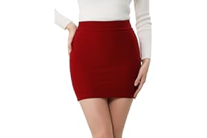 DGSHIRLDJO Jupe Femme Mini Jupe Crayon Jupe Courte Noire Extensible pour Bureau Décontracté S-XXL