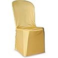 Malabar Trading Company Chair Cover For Armless Plastic Chairs (Basic-Gold)