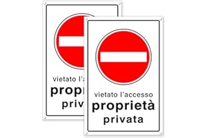TK THERMALKING Cartello proprietà privata - Cartelli vietato l'accesso – Divieto! Non entrare! - Plastica (20x30 cm) (2 Pezzi Cartello Proprietà Privata)