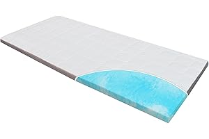 Topper-Matratze-Matratzenauflage, Homedi EBI - A3-.140.8 Mlily by Ebitop Gel-Schaum-Matratzenauflage Gel-HR-Foam, Bezug-waschbar, Matratzenauflage, 8 cm hoch, weiß (140x200x8cm)