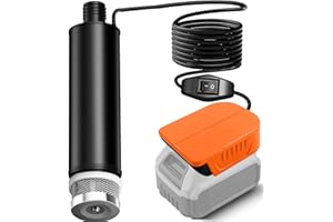 TPDL Submersible Water Pump for Dewalt 18V 20V Battery，120W 12 V Transfer Pump with 5m Cable, Cordless Oil Suction Pump, Oil Gun for Gardena, Pool Garden