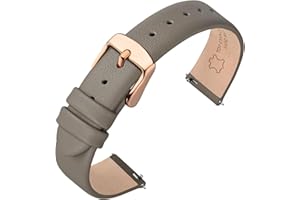 ANNEFIT Bracelet de Montre en Cuir véritable pour Homme Femme, Dégagement Rapide, Bande de Remplacement 12mm 13mm 14mm 16mm 18mm 20mm 22mm