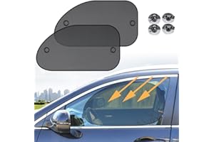 2 Packs Car Window Sunshade Curtains, Foldable Suction Cup Auto Side Window Sun Visor Shield Sunshade Protector, Car Window Privacy Blackout UV Rays Heat Reflector for Breastfeeding, Taking a Nap