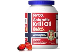 NYO3 Huile de Krill 1000mg Omega 3 EPA & DHA, Huile de Krill Antarctique pure avec Astaxanthine, soutient le cerveau, la peau et le système immunitaire, testé en laboratoire,90 capsules molles