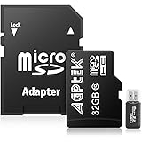AGPtEK® Micro-SD-Karte mit Kartenleser, 32 GB, Klasse 10, kompatibel mit AGPTek MP3-Player