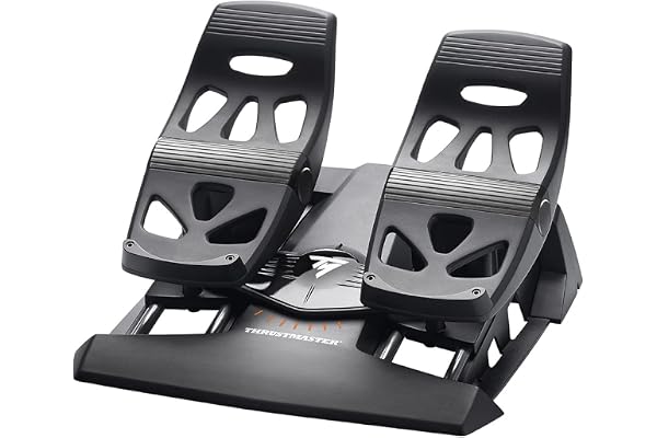 Thrustmaster TFRP T.Flight Rudder Pedals - PS5, XBOX y PC | Alta precisión, sistema de frenado diferencial para simulación de vuelo, compatible con ecosistema Thrustmaster, versátil