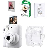 Instax Mini 12 Fotoğraf Makinesi-10lu Film-Simli Pleksi Kılıf-64l&uuml; Alb&uuml;m ve Mıknatıslı &Ccedil;er&ccedil;eve Set 2