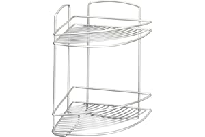 Metaltex serie Onda - Mensola angolare 2 ripiani per bagno - (460202)