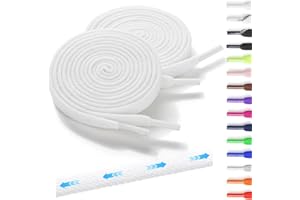 Shecret 2 Pares de Cordones Elásticos - Cordones Elásticos Sin Nudo, 7 mm Ancho, Planos, Cordón de Zapato Sin Atar para Niños y Adultos