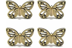 Belvanr TaschenVerschluss 4 Stück Handtaschenverschluss Drehverschluss Tasche Schmetterlingsform Twist Lock Verschluss Geldbörse Sperre Taschenverschluss Metall Schloss für Handtasche aus Leder