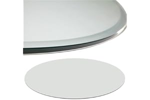 ‎EURO TISCHE Euro Tische Glasplatte für Kaminofen und Tischplatte in 60cm Facettenschliff, Schutzplatte mit 6mm ESG Sicherheitsglas, Funkenschutzplatte, Glasboden für Kamin (Klarglas)